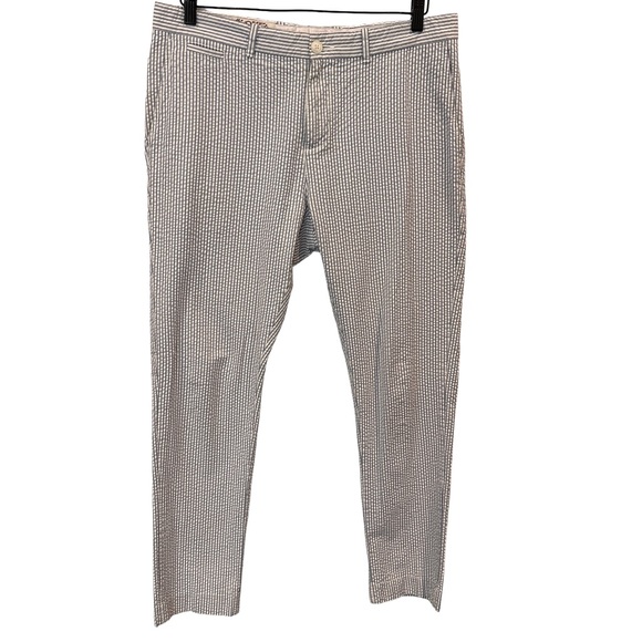 Original Penguin Men's Blue & White Seersucker Trousers 34 x 32 - Picture 1 of 9